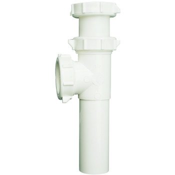 Plumb Pak PP66-8W Master End Outlet and Tailpiece, 1-1/2 in, Slip-Joint, Plastic, White