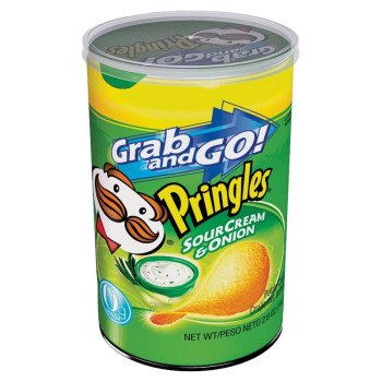 Pringles 84560 Potato Chips, Onion, Sour Cream Flavor, 2.5 oz Can