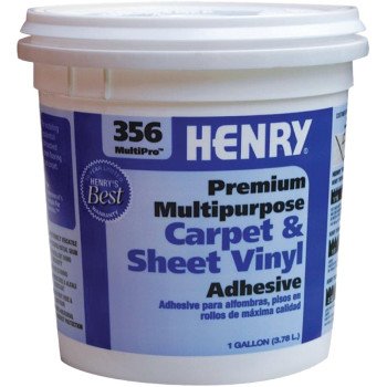 Henry 356C MultiPro 12073 Carpet and Sheet Adhesive, Pale Yellow, 1 gal Pail