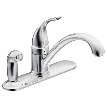 Moen Torrance Series CA87484 Kitchen Faucet, 1.5 gpm, 1-Faucet Handle, 3-Faucet Hole, Metal, Chrome Plated