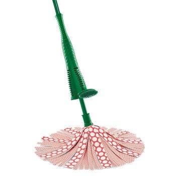 Libman Heavy-Duty Wonder 1228 Wet Mop, Quick Connect Mop Connection, Microfiber Mop Head, White Mop Head, Steel Handle