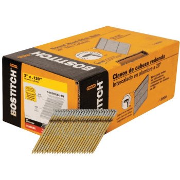 Bostitch S10DRGAL-FH Framing Nail, 3 in L, Thickcoat, Full Round Head, Ring Shank