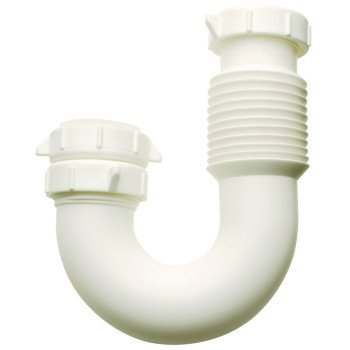 Plumb Pak PP812-55 J-Bend, 1-1/2 x 1-1/2 in, Slip, Plastic, White