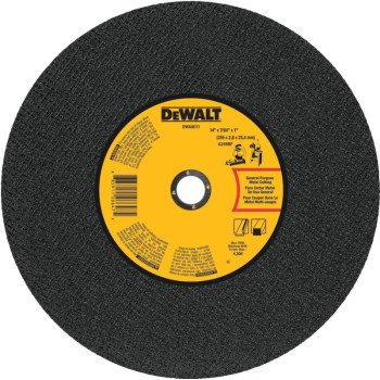 DEWALT DWA8011 Cutting Wheel, 14 in Dia, 7/65 in Thick, 1 in Arbor, Aluminum Oxide Abrasive