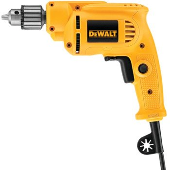 DEWALT DWE1014 Electric Drill, 7 A, 3/8 in Chuck, Keyed Chuck, Includes: (1) Chuck Key with Holder