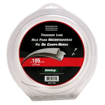 Arnold WLS-1105 Trimmer Line, 0.105 in Dia, 180 ft L, Nylon