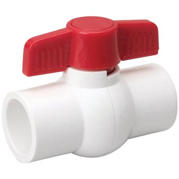 B & K 107-639 Ball Valve, 2-1/2 in Connection, Compression, 150 psi Pressure, Manual Actuator, PVC Body