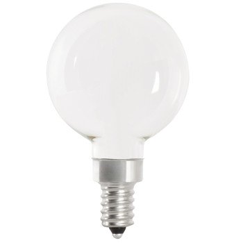 Feit Electric BPG1640W927CAFIL2 LED Bulb, G16.5 Lamp, 40 W Equivalent, E12 Lamp Base, Dimmable, Frosted, Soft White Light