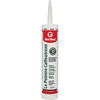 Red Devil 00112CA Acrylic Latex Caulk, White, 10.1 oz Cartridge