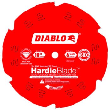 Diablo D1006DH Circular Saw Blade, 10 in Dia, 5/8 in Arbor, 6-Teeth, Polycrystalline Diamond Cutting Edge