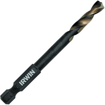 Irwin 1892841 Impact Drill Bit, 15/64 in Dia, 3-7/8 in OAL, Spiral Flute, 1/4 in Dia Shank, Hex Shank