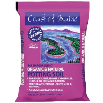 Coast of Maine Harbor Blend 1CBBH16 Bar Organic Potting Soil, 16 qt Bag