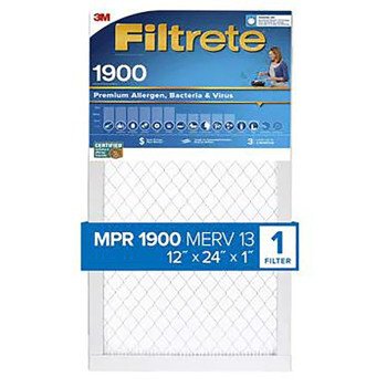 Filtrete UT20-4 Air Filter, 12 in L, 24 in W, 13 MERV, 1900 MPR