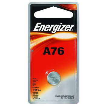 Energizer A76BPZ Battery, 1.5 V Battery, 118 mAh, A76 Battery, Alkaline, Manganese Dioxide