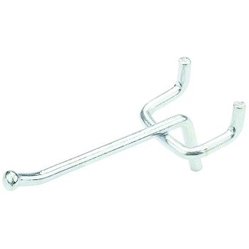 National Hardware N180-009 Peg Hook, 2 in L x 1 in W Dimensions, 2 in, 1/8, 1/4 in Opening, Steel, Zinc