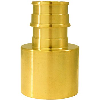 Apollo ExpansionPEX Series EPXFS341 Pipe Adapter, 3/4 x 1 in, Barb x Female Sweat, Brass, 200 psi Pressure