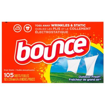 Bounce 82355 Fabric Softener Dryer Sheet, Fresh Linen