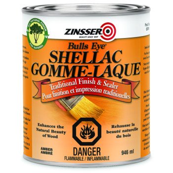 Zinsser Z00714 Shellac, Amber, Liquid, 946 mL, Can