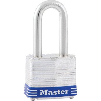 Master Lock 3DLF Padlock, Keyed Different Key, 9/32 in Dia Shackle, 1-1/2 in H Shackle, Steel Shackle, Steel Body