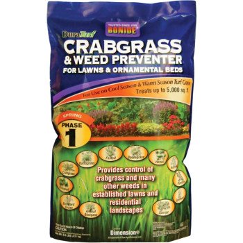 Bonide 60402 Crabgrass and Weed Preventer, Solid, Gold/Light Brown, 10 lb Jug