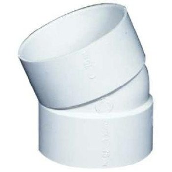 IPEX 040963 Pipe Elbow, 3 in, Hub, 22.5 deg Angle, PVC