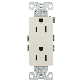 Arrow Hart 1107-9LA Duplex Receptacle Wallplate, 2 -Pole, 15 A, 125 V, NEMA: 5-15R, Light Almond