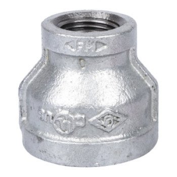 ProSource 24-1X1/2G Reducing Pipe Coupling, 1 x 1/2 in, Threaded, Malleable Steel, SCH 40 Schedule