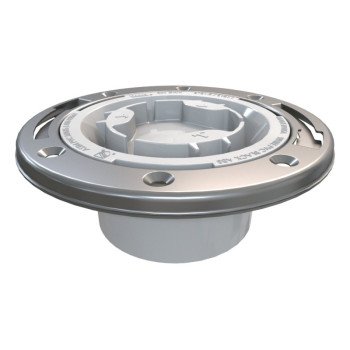 Oatey 43553 Closet Flange, 3, 4 in Connection, PVC, White, For: Most Toilets