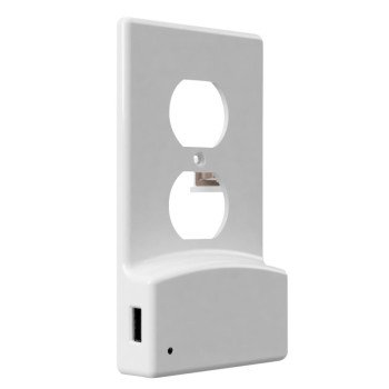 Westek LumiCover Classic LCR-UCDO-W Wallplate Nightlight, 1-7/8 in L, 4-1/2 in W, White