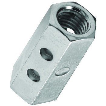 National Hardware 4003BC Series N182-709 Coupler, UNC Coarse Thread, 1/2-13 Thread, Steel, Zinc