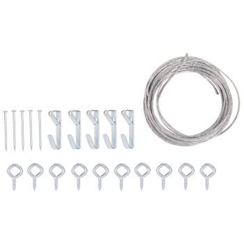 ProSource PH-121127-PS Picture Hanging Kit, 20 lb, Steel, Zinc, Zinc, Nail-In Mounting