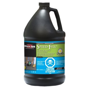 Black Jack Speed-Fill Series 6438-9-34 Elastic Crack Filler, Liquid, Black, Mild Hydrocarbon, 1 gal Jug