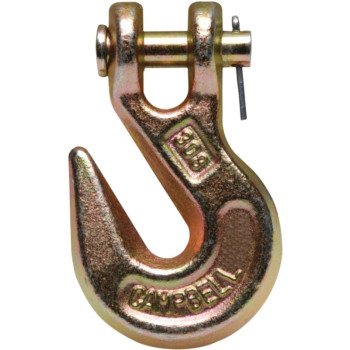 Campbell T9503415 Clevis Grab Hook, 5/16 in, 4700 lb Working Load, 70 Grade, Steel, Yellow Chrome