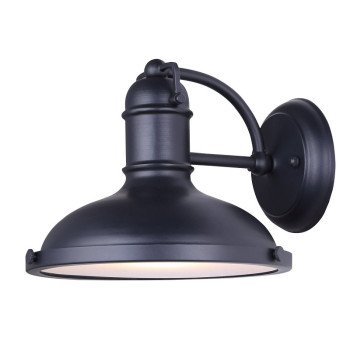 Canarm IOL322BK Outdoor Down Light, 120 V, 60 W, Incandescent Lamp, Steel Fixture, Black