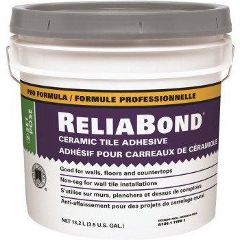 CUSTOM RBM3 Tile Adhesive, White, 3.5 gal Pail