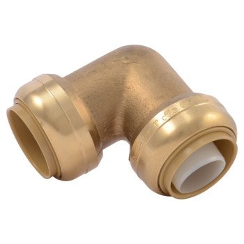 SharkBite U260LFA Tube Elbow, 1 in, 90 deg Angle, Brass, 200 psi Pressure