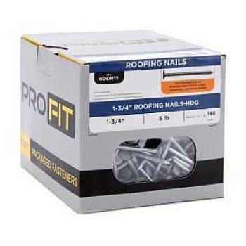 ProFIT 69115 Roofing Nail, 1-3/4 in L, Flat Head