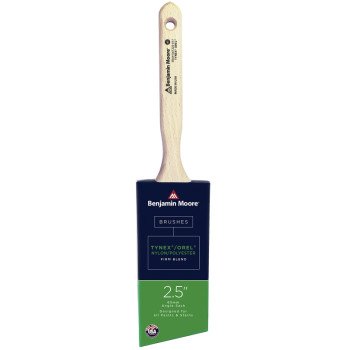 Benjamin Moore U61225-017 Paint Brush, Firm Brush, 2-15/16 in L Bristle, Orel/Tynex Bristle, Angle Sash Handle