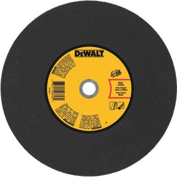 DEWALT DWA8031 Cutting Wheel, 14 in Dia, 1/8 in Thick, 20 mm Arbor, Coarse, Aluminum Oxide Abrasive