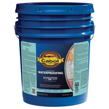 Cabot 140.0001000.008 Waterproofer, Liquid, Crystal Clear, 5 gal