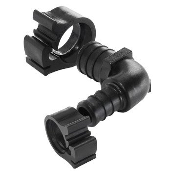 Flair-It PEXLOCK 30805 Reducing Pipe Elbow, 3/4 x 1/2 in, 90 deg Angle, Black, 100 psi Pressure