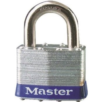 Master Lock 5UP Padlock, 3/8 in Dia Shackle, 1 in H Shackle, Hardened Boron Alloy Steel Shackle, Steel Body, Laminated