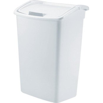 Rubbermaid 2803 FG280300WHT Waste Basket, 45 qt Capacity, Polyethylene, White, 22 in H