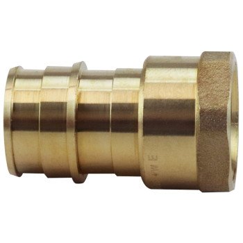 Apollo ExpansionPEX Series EPXFA3412 Pipe Adapter, 3/4 x 1/2 in, Barb x FNPT, Brass, 200 psi Pressure