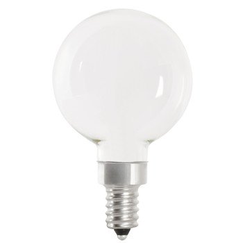 Feit Electric BPG1660W927CAFIL2 LED Light Bulb, G16.5 Mini Globe Lamp, 60 W Equivalent, E12 Candelabra Lamp Base, Frost, 2/PK