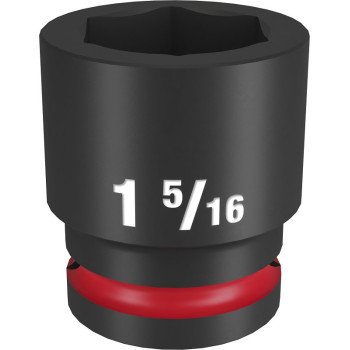 Milwaukee SHOCKWAVE Impact Duty Series 49-66-6312 Shallow Impact Socket, 1-5/16 in Socket, 3/4 in Drive, Square Drive