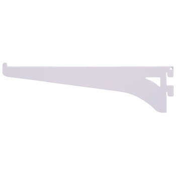 ProSource 25217PHL-PS Heavy-Duty and Single Track Shelf Bracket, 62 lb/Pair, 8 in L, 2-3/8 in H, Steel, White