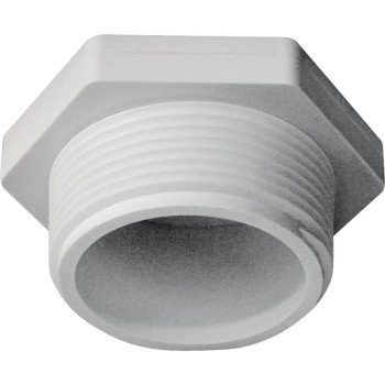 IPEX 435626 Pipe Plug, 1-1/2 in, MPT, PVC, White, SCH 40 Schedule