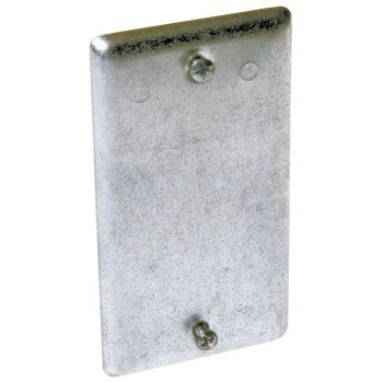 Raco 860 Handy Box Cover, 0.49 in L, 2.313 in W, 1-Gang, Steel, Gray, Galvanized