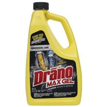 Drano Max Gel 22118 Clog Remover, Gel, Natural, Bleach, 42 oz Bottle